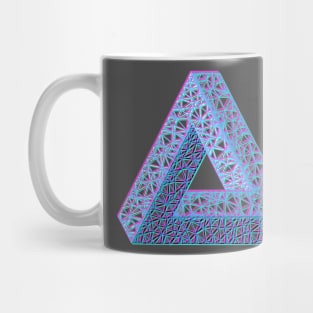 3D Penrose Triangle Magenta Cyan Mug